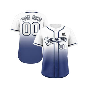 Jersey de Béisbol Personalizado 2025 con Degradado Verde Azulado, Ribete Negro, Botones, Uniforme de Equipo, Nombre y Número Personalizados, Estilo Profesional, Venta al Por Mayor - Product Image 4