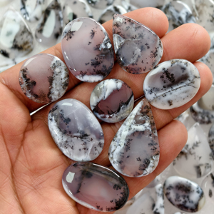 Dendrite Agate cabochons Loose Gemstone Lot Natural <b>Tree</b> Pattern Cabochons 22x16x3mm 35x27x3 mm - Avg <b>Weight</b> 21 Cts - Product Image 1