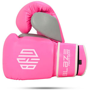 Premium Pink Boxing Gloves Genuine Leather for MMA Sparring Training Kickboxing Muay Thai Punching Bag Work with <b>Velcro</b> Closure - Product Image 2