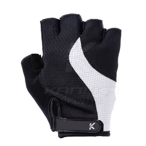 Gants de cyclisme en cuir à demi-doigts - Durables, antidérapants, avec sangle de poignet réglable pour les longues distances et l'usage quotidien - Product Image 4