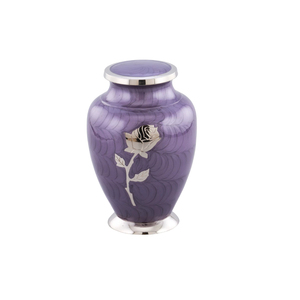 Urnes funéraires artisanales en émail blanc nacré pour cendres humaines, taille adulte, urne funéraire en laiton blanc avec papillon assorti - Product Image 4