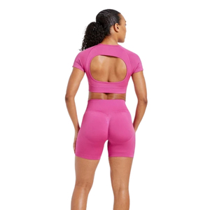 Haut court sans couture pour femme, doux, confortable, extensible, respirant, idéal pour le sport et l'entraînement, vente en gros personnalisée - Product Image 2