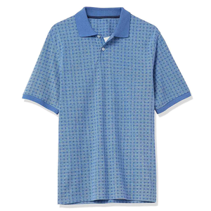 Polo tendance pour homme à manches courtes, imprimé ananas, en coton, style décontracté, motif bleu - Product Image 5