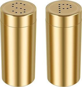 Juego de Salero y Pimentero de Acero Inoxidable Chapado en Oro de Alta Calidad para Cocina, Mesa de Comedor, Restaurante y Hotel, Venta al Por Mayor OEM - Product Image 1