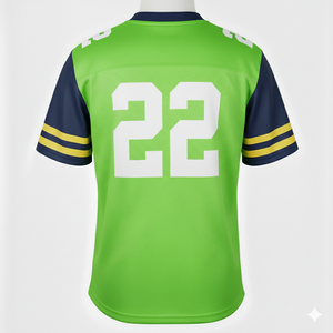 Maillots de football pour hommes adultes en spandex/coton/fibre de bambou respirants à manches courtes, maillot de football de Chicago, transfert par sublimation - Product Image 1