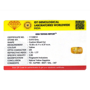 Handcrafted 3.05 Carat Oval Cut Yellow Sapphire Loose Gemstone for Fine Jewelry - Product Image 4