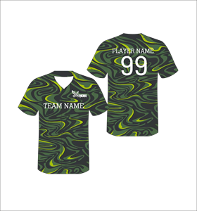 Custom Black Green Marble Baseball Jersey Sublimation Button Up Team Uniform Moisture Wicking <b>Athletic</b> Shirt OEM ODM - Product Image 1
