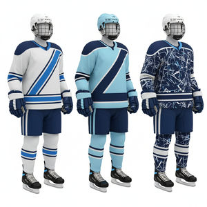 Prix de gros pour uniformes de hockey sur glace, service OEM, respirant, nouvelle arrivée, fabrication en usine, ensembles de maillots et pantalons de hockey sur glace - Product Image 4