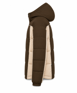 Premium Hooded Puffer <b>Jacket</b> Cold Weather Street Fashion Thick Quilting Custom Woven Badge Service Secure Utility Zipper Pockets - Product Image 2