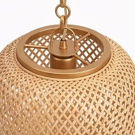 Handmade Bamboo Woven Pendant <b>Lantern</b> Hanging Light Eco Friendly Natural Rattan Chandelier <b>Lamp</b> For Home Restaurant Hotel Decors - Product Image 4