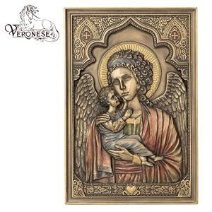 VERONESE DESIGN-RELIGION-Mère Sainte en résine artisanale pour plateau à eau bénite (MBZ+COLOR)-Décoration d'intérieur, figurine peinte à la main, luxe artistique - Product Image 5