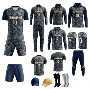 Ensemble de vêtements de sport personnalisés pour équipe : maillot de football, short, sweat à capuche, survêtement, veste d'entraînement, débardeur, casquette et chaussettes - Product Image 5