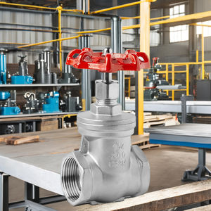 วาล์วหยุดเกลียวสำหรับผู้หญิง DN15 SS304วาล์วประตูแบบเกลียวสแตนเลสขนาด1/2 "BSP - Product Image 5