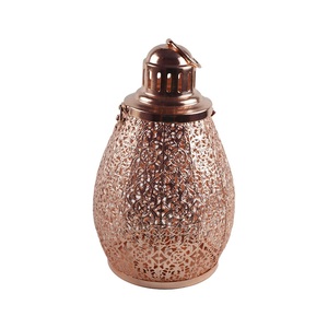 Lanternes à bougies chauffe-plat marocaines en fer et verre, écologiques, résistantes à la chaleur, avec finition colorée, pour suspension intérieure et décoration de la maison - Product Image 1