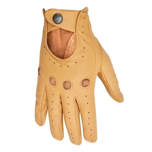 Gants de conduite en cuir véritable pour hommes, gants de conduite classiques faits à la main, gants de luxe avec finition en cuir doux et confortable - Product Image 4