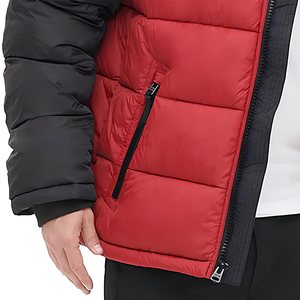 High Quality Wholesale Full Zip up <b>Fleece</b> <b>Jacket</b> Winter Plain Quilted Hooded Bubble Outwear Puffer <b>Jackets</b> for Men with OEM - Product Image 4