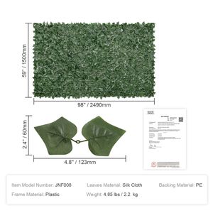 Schermo Verde Artificiale 59 X 98, Recinzione per Privacy in Edera, Rete con Supporto in Tessuto, Giunzioni Rinforzate, Recinzione Verde Artificiale in Edera - Product Image 2
