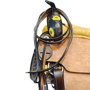 Selle de cheval adulte en cuir premium pour le barrel racing western, avec siège et équipement, disponible - Product Image 4