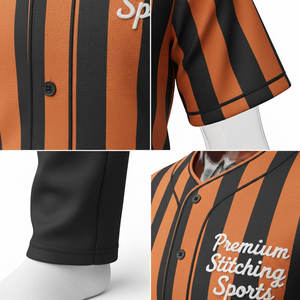 Vêtements de sport pour hommes, uniforme de baseball, appliqué, 100% polyester, anti-UV, évacuation de l'humidité, respirant, confortable, anti-plis, nouveau style - Product Image 6