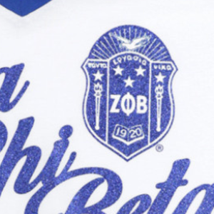Zeta Phi Beta <b>White</b> V Neck T Shirt ZPB Greek Script Women Raglan Sleeve Casual <b>Tee</b> Lightweight Everyday Apparel - Product Image 6