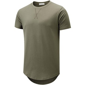 T-shirt long pour homme de qualité garantie, coupe décontractée, en coton 230 GSM, idéal pour l'été, fabrication OEM sur mesure - Product Image 3