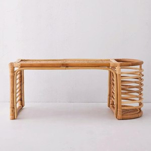 High Quality Handcrafted Natural Rattan <b>Lap</b> <b>Desk</b> Laptop Bed <b>Tray</b> Table with Magazine Rack Suitable for Bedroom & Sofa Use - Product Image 1
