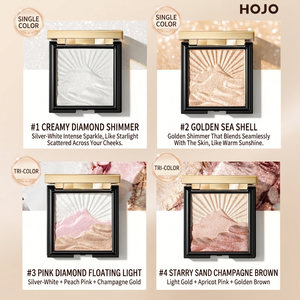 Paleta de Iluminadores Brillantes, Polvo Iluminador y de Contorno para el Rostro con Brillo Perlado - Product Image 3