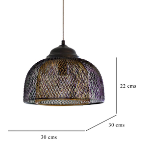 Home Interior <b>Lighting</b> Decoration Round Mesh Design Antique Finished <b>Wall</b> Celling Mount Pendant Hanging Lamp Best Quality - Product Image 5