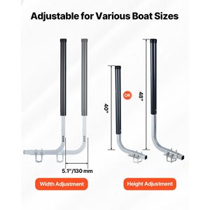 Guide per Rimorchi di Barche e Moto d'Acqua da 40 Pollici e 48 Pollici di Altezza, 2 Pezzi, Pali Guida Regolabili in Acciaio ad Alta Durezza, Serie PV Guide-Ons - Product Image 3