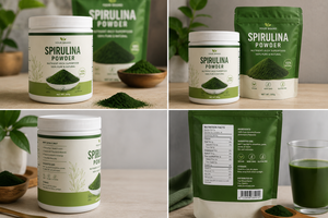 Espirulina en Polvo, Superalimento Rico en Nutrientes, Puro, Natural, Vegano, Sin GMO, Sin Gluten, Suplemento para el Crecimiento del Cabello en Adultos - Product Image 2