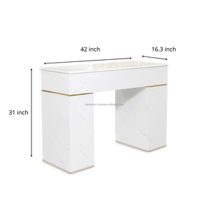 Nouvelles tables à ongles modernes en contreplaqué de qualité supérieure, en MDF, couleur personnalisée, écologiques, durables, pour salons de manucure, en provenance du Vietnam - Product Image 2