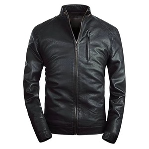 Chaqueta de Cuero para Hombre de Alta Calidad con Logotipo Personalizado, Cuello Alto de Lona, Resistente al Viento, Transpirable, Diseño Urbano - Product Image 1