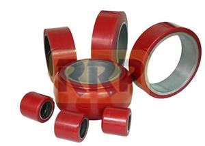 Rodillos de Poliuretano PU Rojos de Alta Durabilidad para Transpaletas, Ruedas de Carga Pesada con Rodamientos, Rodillo Guía Industrial - Product Image 4