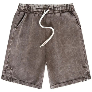 Shorts Homme Vintage Délavés à l'Acide Personnalisés 100% Coton Taille Élastique Streetwear Décontracté Été Vente en Gros Usine - Product Image 1