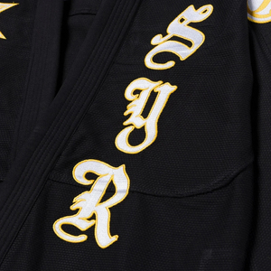 Lote de Shoyorol Unisex de Alta Calidad # Kimono Brasileño Negro para Jiu Jitsu BJJ, Uniforme 100% Algodón Transpirable, Logotipo Personalizado, 440g - Product Image 4