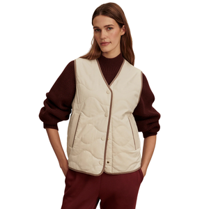 Chaleco Acolchado Reversible para Mujer, Sin Mangas, con Cintura Ajustable, Cálido, Informal, para Otoño e Invierno, Transpirable y Ecológico - Product Image 3