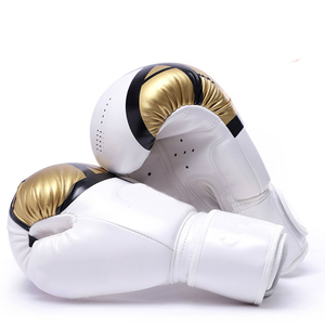 Durable Leather Boxing Gloves with Non-Slip Hook and Loop Closure and <b>Thick</b> <b>Foam</b> Wrist Protection for Adult Training - Product Image 1