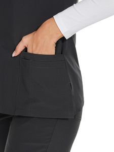 Tenues d'infirmière, ensembles d'uniformes médicaux unisexes, blouse de laboratoire médicale tricotée, imperméable, usage hospitalier, spandex/polyester - Product Image 6