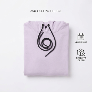 Sweat-shirt à capuche personnalisé en molleton PC 300 GSM, violet lavande, vierge, épais, pour homme, hiver, décontracté, uni, vente en gros - Product Image 5