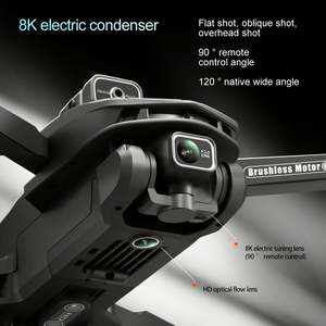 Drone professionnel V168 MAX GPS 4K UHD 8K pour photographie aérienne, évitement d'obstacles sur 3 km, RC monorotor, batteries et chargeur pour extérieur - Product Image 2