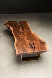 Table à manger rectangulaire en bois massif rustique écologique faite à la main, design moderne, pieds en métal multifonctionnels et stables, 6 places - Product Image 3