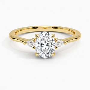 Anillo de Compromiso de Lujo en Color Dorado con Diamante Brillante, Regalo Romántico de Propuesta de Matrimonio para Ella - Product Image 1