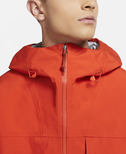 แจ็กเก็ตกันน้ำมีฮู้ดตั้งซิปสไตล์ไฮสตรีทย้อมสีเรียบสำหรับฤดูหนาวโลโก้ตามสั่ง - Product Image 5