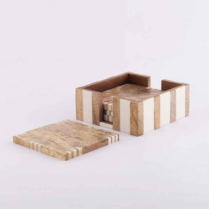 High quality handmade wood cup coaster <b>set</b> <b>rustic</b> beverage mats for <b>dining</b> <b>table</b> protection use at low price By NEHA ENTERPRISES - Product Image 4