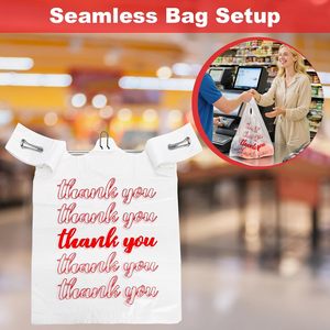 Bolsas de Agradecimiento, Bolsas de Compras Reutilizables, Bolsas de Plástico Tipo Camiseta para Compras, Restaurantes, Servicios de Catering - Product Image 2