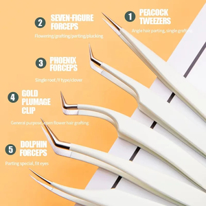 Pinces à cils en acier inoxydable de haute qualité avec logo personnalisé, antistatiques et de précision, pour usage en salon - Product Image 3