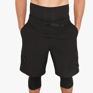 Shorts en polyester, couleur unie, mode islamique, maillot de bain musulman, short de bain modeste pour hommes, vêtements de fitness et de yoga. - Product Image 5