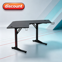 Bureau de jeu ergonomique en L pour l'e-sport, table d'ordinateur multifonctionnelle en forme de L pour joueurs, configuration de streaming, maison, chambre