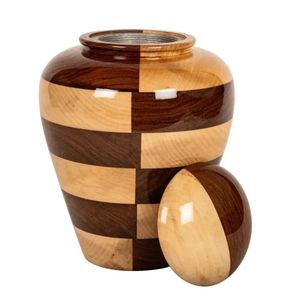 Natural Wooden Memorial <b>Urn</b> for Human Ashes Handmade Cremation Keepsake Premium Funeral Decorative Adult Wooden Box For Sale - Product Image 1