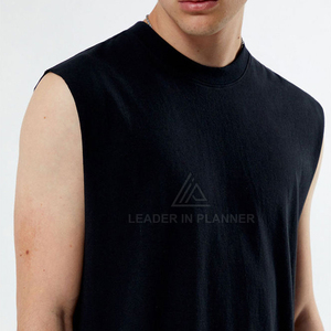 Camiseta sin mangas para hombre, de algodón transpirable, para gimnasio, fitness, entrenamiento, fabricante OEM - Product Image 3